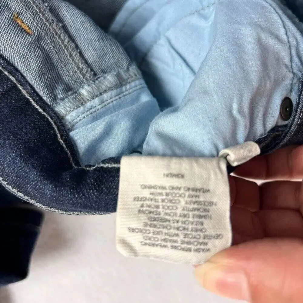Eileen Fisher Jeans Womens 8 Blue Organic Cotton Stretch Skinny Trendy Minimal